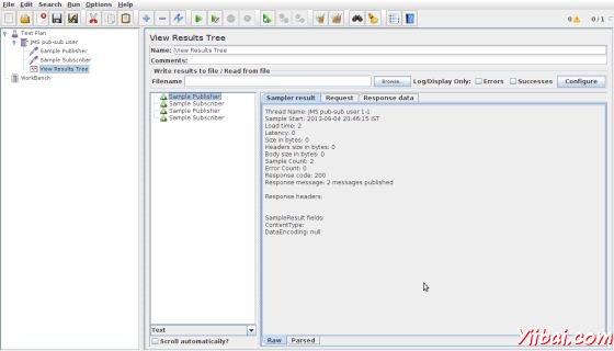 JMS Publish Sub Test Output