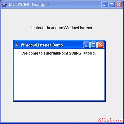 SWING WindowListener