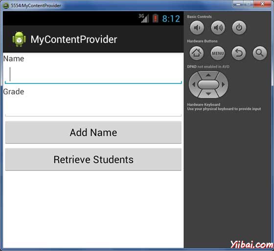Android Content Provider Demo