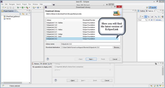 Download Library Dialog Box